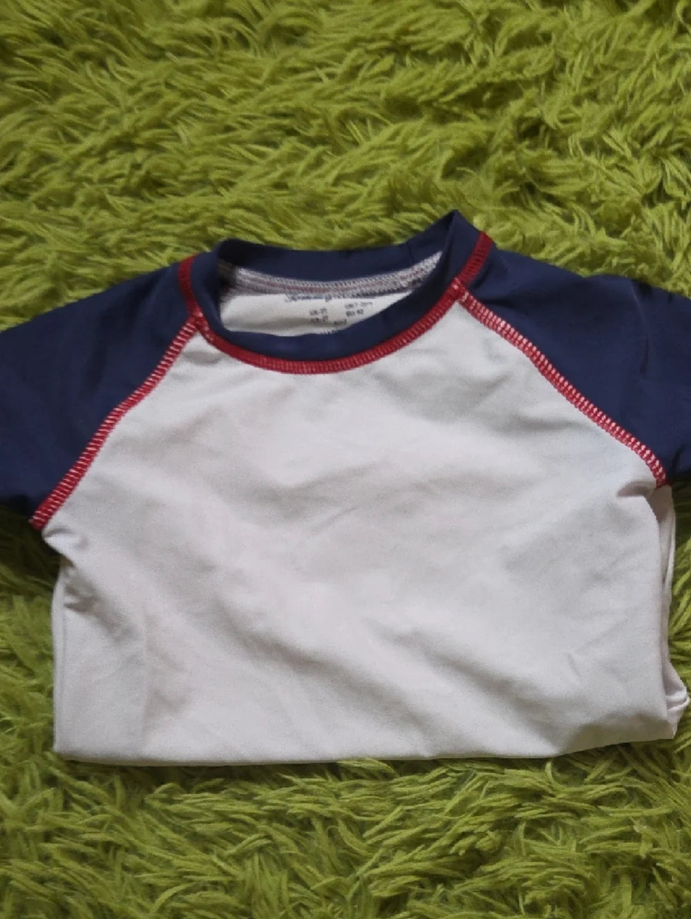 Tommy Bahama‎ White Rash Guard with Navy Trim and Red Stitching